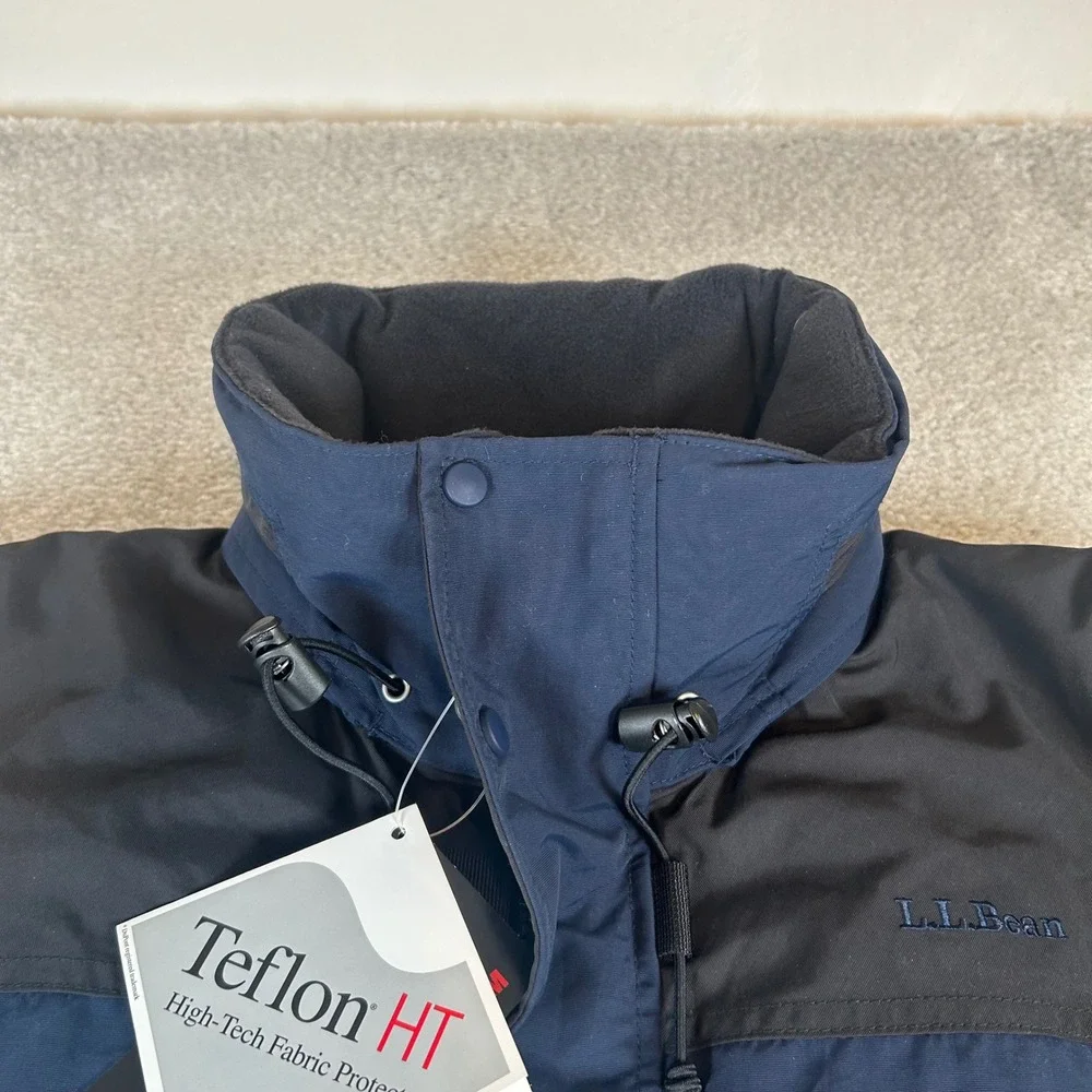 NWT‎ LL Bean Winter Parka Mens Small Navy Thinsulate LiteLoft Teflon HT Jacket